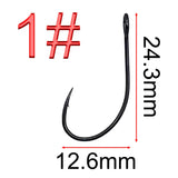 50Pcs 8001# lure hook big eye hook Thin strips sequin hook Manage and pay Horses mouth IOU cocked mouth mandarin fish hook