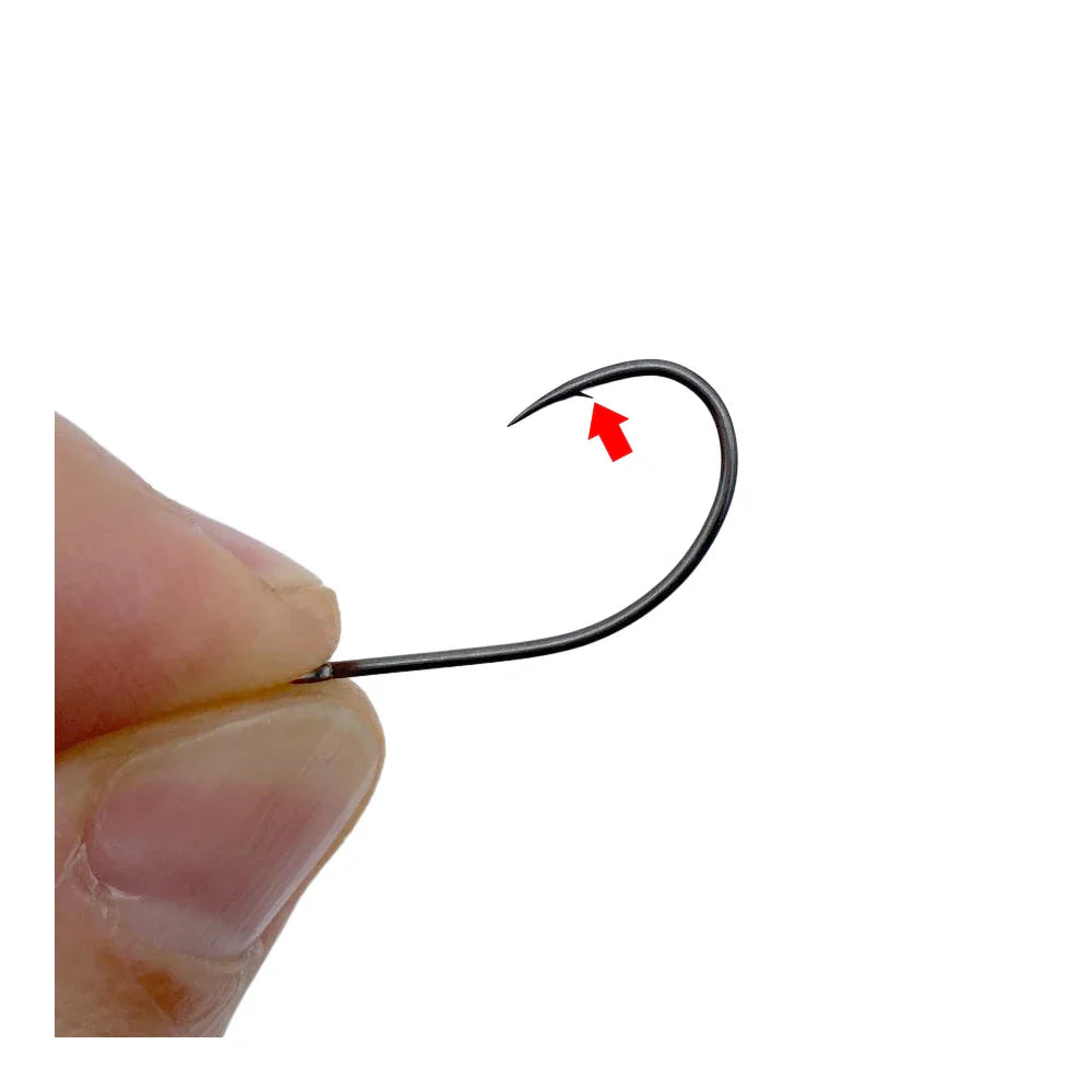 50Pcs 8001# lure hook big eye hook Thin strips sequin hook Manage and pay Horses mouth IOU cocked mouth mandarin fish hook