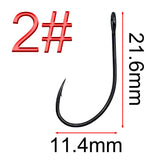 50Pcs 8001# lure hook big eye hook Thin strips sequin hook Manage and pay Horses mouth IOU cocked mouth mandarin fish hook