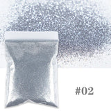 50g Shiny Nail Art Glitter Powder Gold Silver Metallic Pigment Design Dust Decorations Accessories for Gel Nail Polish 0.2mm