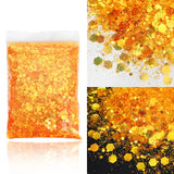 50g Shiny Nail Art Glitter Powder Gold Silver Metallic Pigment Design Dust Decorations Accessories for Gel Nail Polish 0.2mm