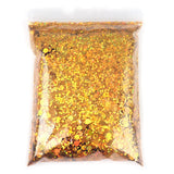 50g Shiny Nail Art Glitter Powder Gold Silver Metallic Pigment Design Dust Decorations Accessories for Gel Nail Polish 0.2mm