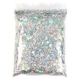 50g Shiny Nail Art Glitter Powder Gold Silver Metallic Pigment Design Dust Decorations Accessories for Gel Nail Polish 0.2mm