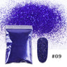 50g Shiny Nail Art Glitter Powder Gold Silver Metallic Pigment Design Dust Decorations Accessories for Gel Nail Polish 0.2mm