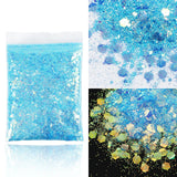 50g Shiny Nail Art Glitter Powder Gold Silver Metallic Pigment Design Dust Decorations Accessories for Gel Nail Polish 0.2mm