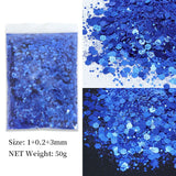 50g Shiny Nail Art Glitter Powder Gold Silver Metallic Pigment Design Dust Decorations Accessories for Gel Nail Polish 0.2mm