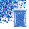 50g Shiny Nail Art Glitter Powder Gold Silver Metallic Pigment Design Dust Decorations Accessories for Gel Nail Polish 0.2mm