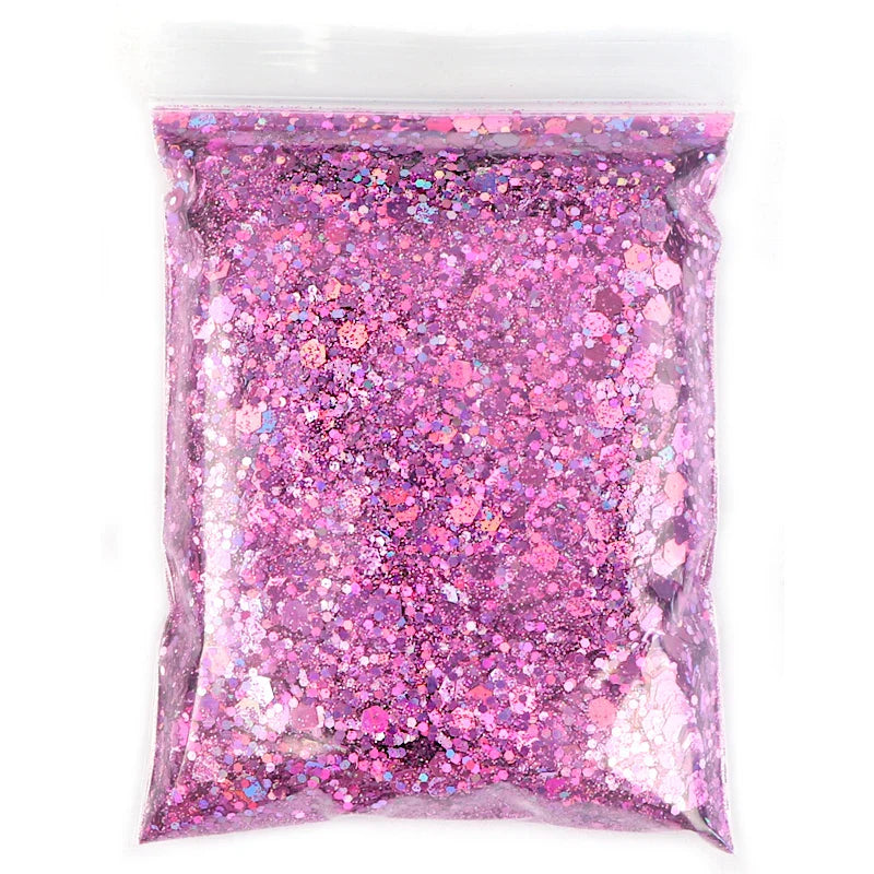 50g Shiny Nail Art Glitter Powder Gold Silver Metallic Pigment Design Dust Decorations Accessories for Gel Nail Polish 0.2mm