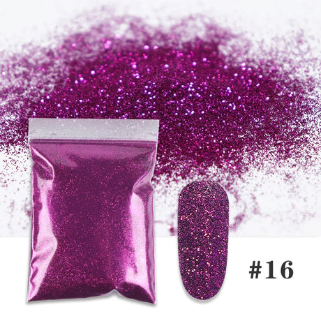 50g Shiny Nail Art Glitter Powder Gold Silver Metallic Pigment Design Dust Decorations Accessories for Gel Nail Polish 0.2mm