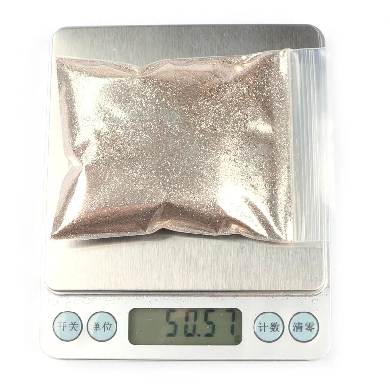 50g Shiny Nail Art Glitter Powder Gold Silver Metallic Pigment Design Dust Decorations Accessories for Gel Nail Polish 0.2mm