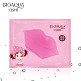 50pcs BIOAQUA Plumper Crystal Collagen Lip Mask Pads Moisture Essence Anti Ageing Wrinkle Patch Pad Gel Lips Enhancer Care