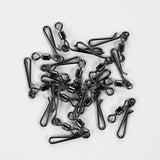 50pcs Box Rolling Swivel With Hanging Snap Fishing Tackle Fishhooks Lure Line Bait Fishing Connector Carp Solid Rings Swivels