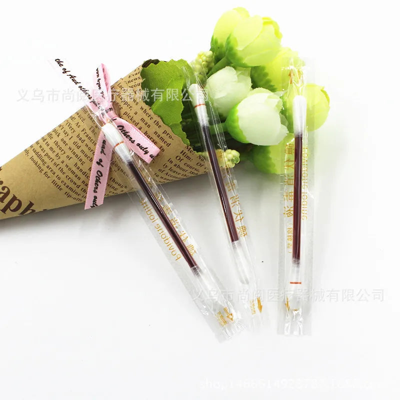 50pcs Disposable Disinfection Iodine Swab Home Medical Wound Disinfection Swabs Outdoor Portable First Aid Tools Safety Survival