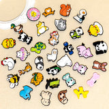 50pcs PVC Cats Dogs Shoe Charms Animal Shoe Decorations Pin for Kids Girls Gift Panda Lion Garden Sandal Accessories Clog Buckle