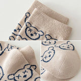 5Pairs/Lot Cute Cartoon Baby Socks Spring Autumn Casual Mid Tube Sock for Toddler Boy Girl Kawaii Bear Kids Sport Socks