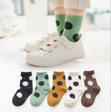 5Pairs/Lot Kids Children Socks 1-12Year Fashion Dot Baby Boys Girls Socks