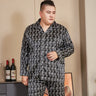 5XL Big Size Pajamas For Men 165KG Spring Summer Ice Silk Satin Cool Pajama Man Set Casual Loose Luxury Print Sleepwear Pijama