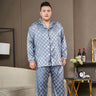 5XL Big Size Pajamas For Men 165KG Spring Summer Ice Silk Satin Cool Pajama Man Set Casual Loose Luxury Print Sleepwear Pijama