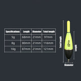 5g/10g/15g Luminous Fishing Night Float Portable Fishing Drift Floats Lightweight Pressure Resistance Tackle Tool Supplies