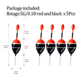 5pcs/lot Fishing Slip Float Bobbers 15g 5g Balsa Wood Fishing Slip Float 6 colors Slip Bobber Rigs