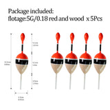 5pcs/lot Fishing Slip Float Bobbers 15g 5g Balsa Wood Fishing Slip Float 6 colors Slip Bobber Rigs