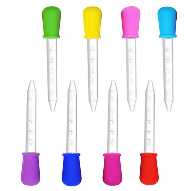 6/7/8/10 Pcs Baby Dropper Medicine Feeder Child Medicine Device Silicone Pipette Liquid Food Dropper Infant Utensils 5ML