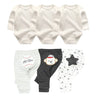 6/8Pieces Cotton Bodysuits+Pants Baby Girl Clothes Sets New Born Long Sleeve Baby Boy Clothes Autumn Winter Cartoon Print Bebes