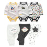 6/8Pieces Cotton Bodysuits+Pants Baby Girl Clothes Sets New Born Long Sleeve Baby Boy Clothes Autumn Winter Cartoon Print Bebes