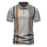 6 Colors! 2023 New Summer Men's Polo T-shirt Turn-down Collar Striped Breathable Fashion T-shirts Casual Tees  pro choice