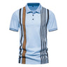 6 Colors! 2023 New Summer Men's Polo T-shirt Turn-down Collar Striped Breathable Fashion T-shirts Casual Tees  pro choice