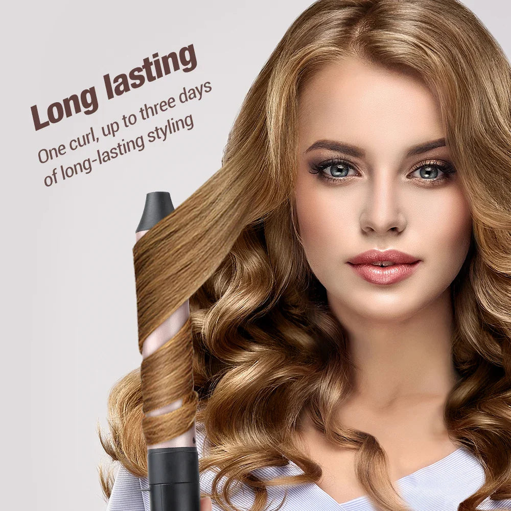 6 In 1 Professional Hair Curler Long-lasting Fast Heating Curling Iron Wave Wands Rotating Hair Styling Appliances 9-32mm