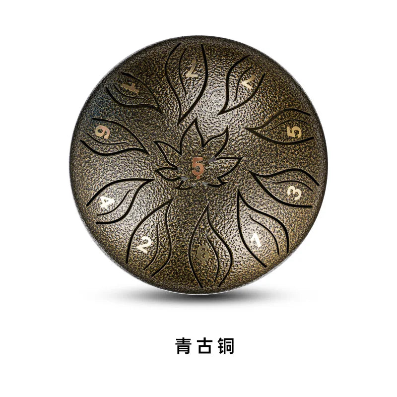 6 Inch 11 Tone Tongue Drum Handpan Gold Mini Music Drums Beginner Hand Drum Set Percussion Musical Instruments Personalized Gift