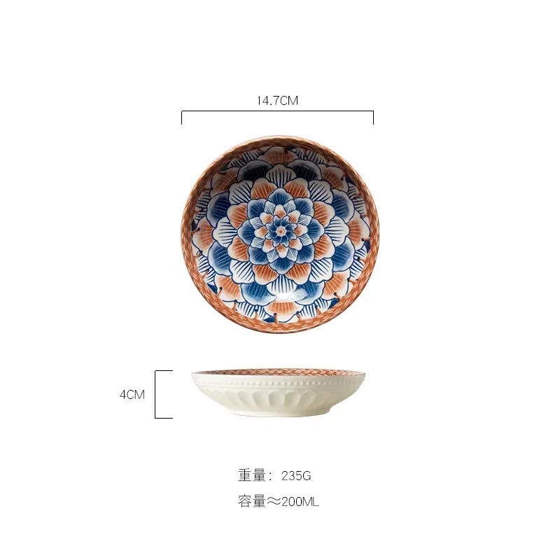 6 Inch Ceramic Dessert Snack Plate Japanese Sushi Dishes Tableware Disposable Kitchenware Table Decoration & Accessories