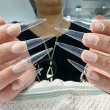 600pcs Acrylic Medium Long Stiletto Nail Tips Easy Coffin Nails Sharp False Nail Art Tips For Nails Salon Clear