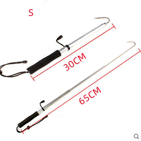 65/90/120CM Retractable Stainless Steel Telescopic Sea Fishing Spear Hook Tackle Suitable All Kinds Of Heavyweight Fish Active