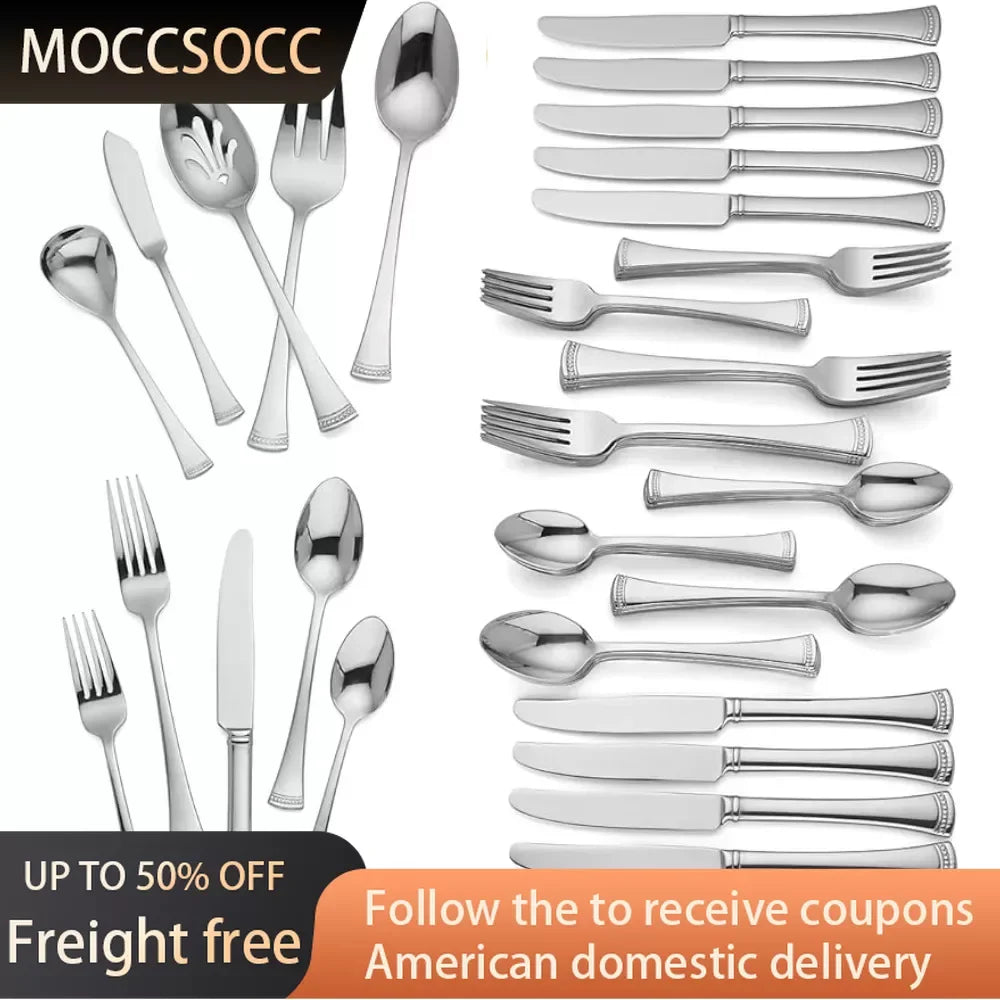 65-Piece Flatware Set Freight Free Table Decorations Complete Tableware Disposable Kitchenware Table Decoration & Accessories