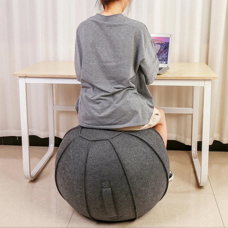 65cm Linen Yoga Ball Cover Balance Ball Protector Home Gym Yoga Pilates Fitness Body Building Balanca Exercise Pilates Ball