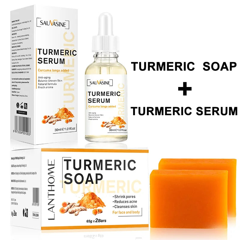 65g X2 Turmeric Soaps Natural Handmade Soap Clean Oil Control Removal Acne Skin Brightening Skin Care Whitening Soap Body Care