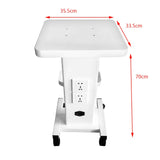 68.5 * 37 * 15cm White Salon SPA Trolley Stand For Cavitation Beauty Machine Instrument Rolling Cart With Storage