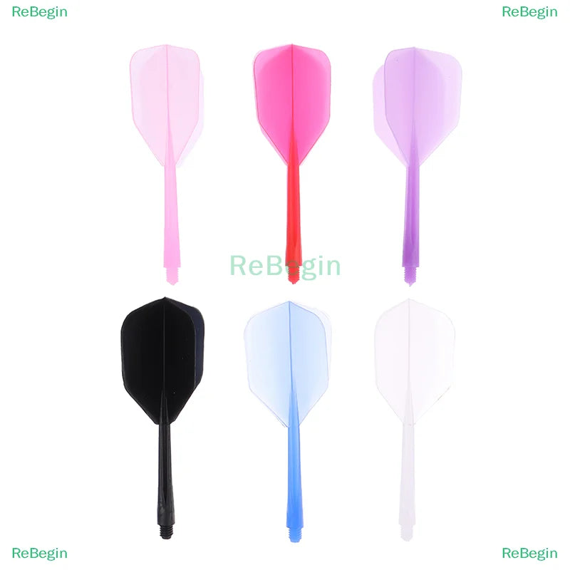 6PCS/3PCS Plastic 2BA Screw Soft Darts Professional Transparent Darts Tail Anti-fall Anti-falling Leaf Shafts Durable Darts Acc