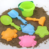 6Pcs/Set Silicone Beach Sensory Bucket Toy Animal Model Sand Plage for Children Parent Interactive Beach Water Play Toys for Kid