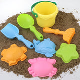 6Pcs/Set Silicone Beach Sensory Bucket Toy Animal Model Sand Plage for Children Parent Interactive Beach Water Play Toys for Kid