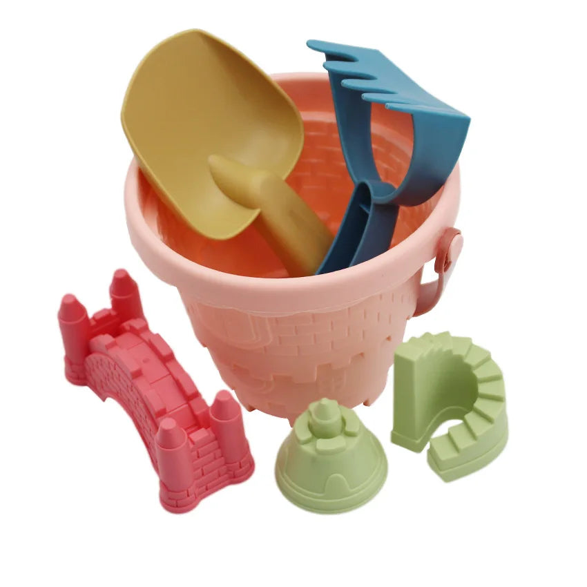 6Pcs/Set Silicone Beach Sensory Bucket Toy Animal Model Sand Plage for Children Parent Interactive Beach Water Play Toys for Kid