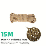 6mm Thickened Reflective Tent Rope Outdoor Wind Rope Camping Canopy Awning Fixed Safety Windproof Rope Umbrella Paracord Rope