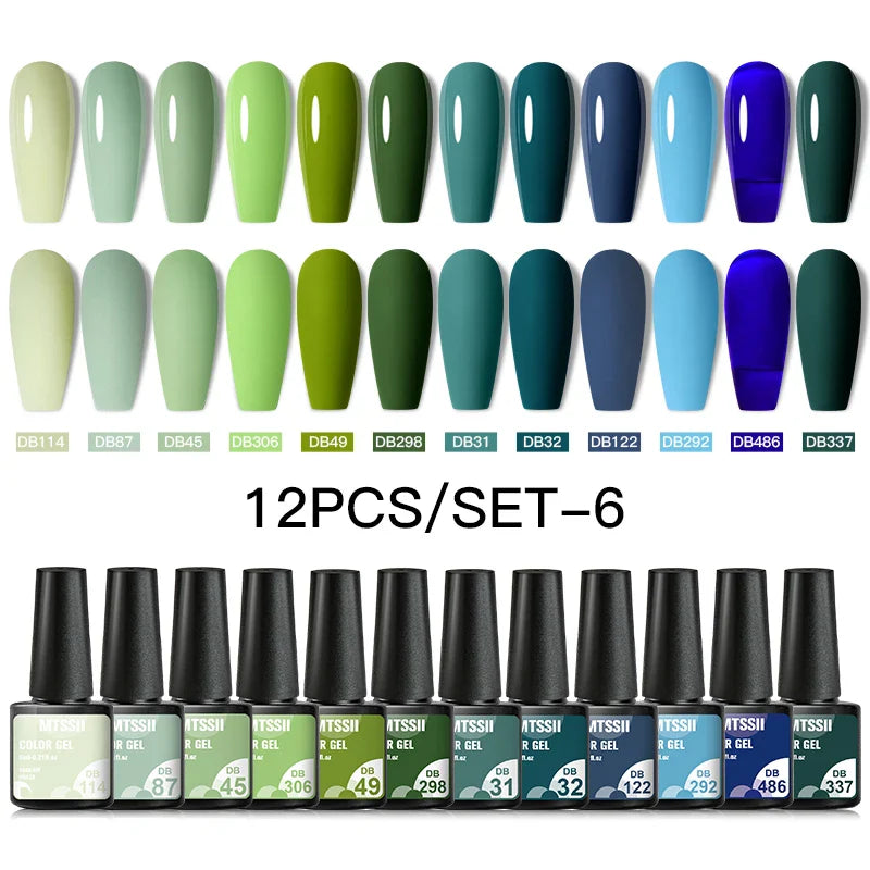 7/10/12PCS/SET Cat Magnetic Gel Nail Polish Set 9D Reflective Glitter Gel Semi Permanent UV Gel Soak Off Sparkling Nail Art Kits