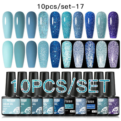 7/10/12PCS/SET Cat Magnetic Gel Nail Polish Set 9D Reflective Glitter Gel Semi Permanent UV Gel Soak Off Sparkling Nail Art Kits