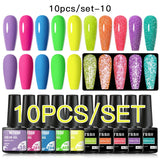 7/10/12PCS/SET Cat Magnetic Gel Nail Polish Set 9D Reflective Glitter Gel Semi Permanent UV Gel Soak Off Sparkling Nail Art Kits