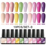 7/10/12PCS/SET Cat Magnetic Gel Nail Polish Set 9D Reflective Glitter Gel Semi Permanent UV Gel Soak Off Sparkling Nail Art Kits