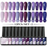 7/10/12PCS/SET Cat Magnetic Gel Nail Polish Set 9D Reflective Glitter Gel Semi Permanent UV Gel Soak Off Sparkling Nail Art Kits