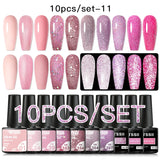 7/10/12PCS/SET Cat Magnetic Gel Nail Polish Set 9D Reflective Glitter Gel Semi Permanent UV Gel Soak Off Sparkling Nail Art Kits